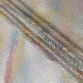 قماش شيفون حريري خالص مطبوع متعدد الألوان مع لوركس معدني ذهبي وفضي بتصميم تجريدي-D12427