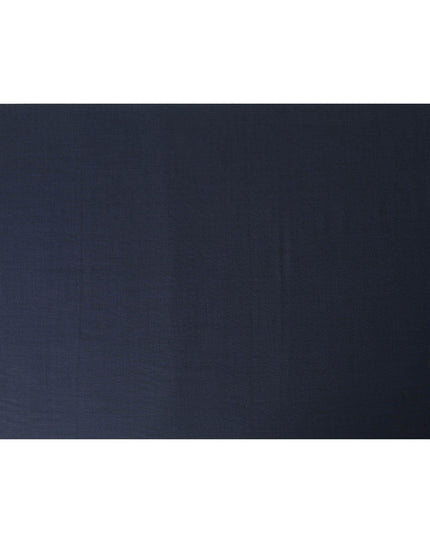 Navy blue English super 120's fine merino wool suiting fabric in self design Regal Fabrics