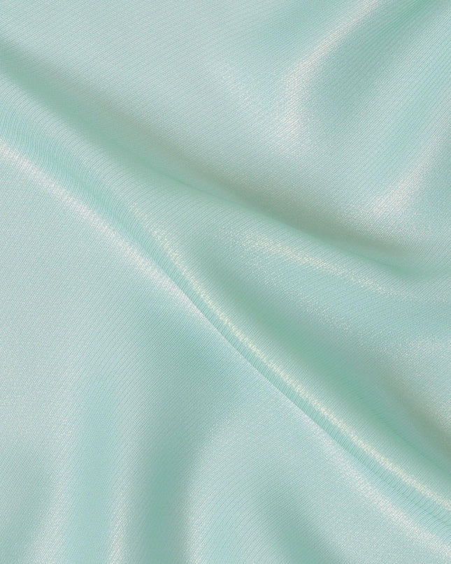 قماش فيستا من الشيفون جورجيت الحريري باللون الأزرق مع لمسة نهائية معدنية -D13017