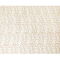 Off white Premium pure Italian silk blended burnout velvet fabric with mustard yellow print in fancy design-D13838