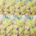 Multicolor Italian Premium silk chiffon dirac (makmal) fabric with velvet jacquard in floral design-D8655 Regal Fabrics