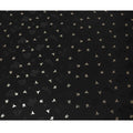 Black Premium pure silk crepe fabric with same tone jacquard having gold metallic lurex weave in floral design-D14638