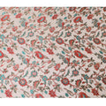 Brown synthetic chiffon fabric with multicolor print having jacquard in floral design-D13771 Regal Fabrics