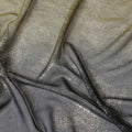 Tea green to black synthetic chiffon fabric having gold metallic foil in ombre design-D10656 Regal Fabrics