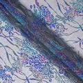 Multicolor mesh tulle fabric with flocking in fancy design-D14035 Regal Fabrics