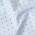 Light sky blue 100% cotton linen shirting fabric with navy blue jacquard in dot design-D7286