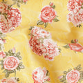 Cyber yellow uragiri cotton voile fabric with same tone jacquard having multicolor print in floral design-D10050