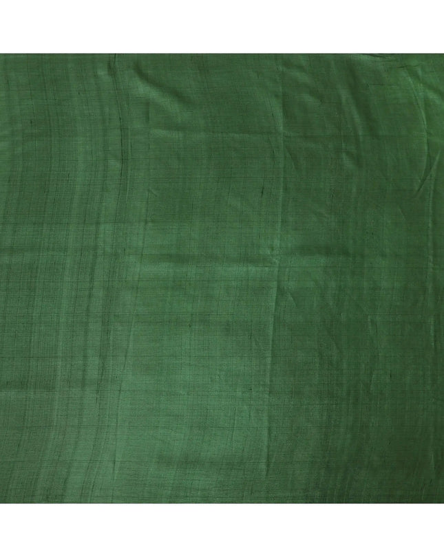 Emerald green plain blended tussar silk fabric-D12247 Regal Fabrics