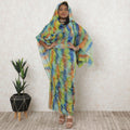 Multicolor Premium pure silk chiffon thobe with same tone metallic lurex in fancy design-D11664 Regal Fabrics