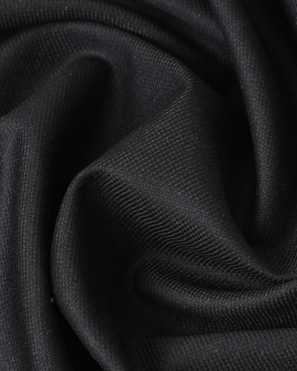 قماش أسود من الصوف الإنجليزي والكشمير من فئة 150 باللون الأسود بتصميم ذاتي -D7262