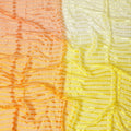 Multicolor synthetic chiffon fabric with gold stripe having same tone metallic dot foil in stripe design-D13649 Regal Fabrics