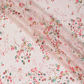 Light peach synthetic georgette fabric with multicolor print in floral design-D10297 Regal Fabrics
