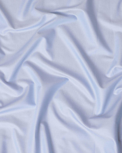 قماش القمصان القطني الإيطالي الفاخر بنسبة 100% باللون الأزرق الفاتح بتصميم ذاتي-D10823