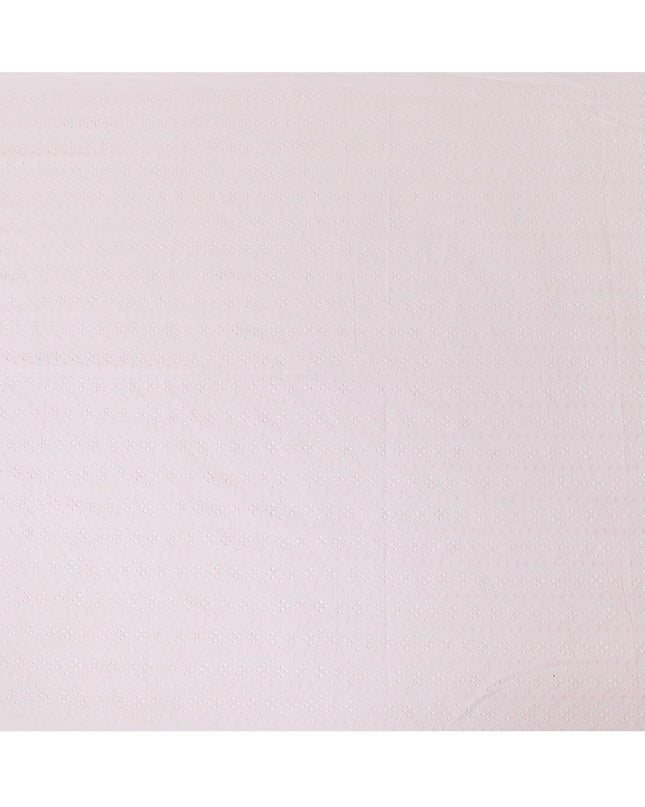 Light pink cotton voile fabric with same tone embroidery in chikankari design-D12482