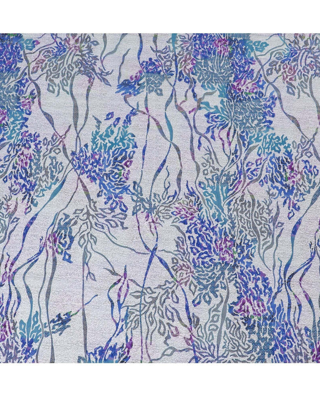 Multicolor mesh tulle fabric with flocking in fancy design-D14035 Regal Fabrics